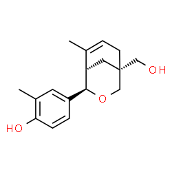 ChemSpider 2D Image | 4-[(2R,5R)-5-(Hydroxymethyl)-8-methyl-3-oxabicyclo[3.3.1]non-7-en-2-yl]-2-methylphenol | C17H22O3