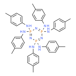 ChemSpider 2D Image | N~2~,N~2~,N~4~,N~4~,N~6~,N~6~-Hexakis(4-methylphenyl)-1,3,5,2lambda~5~,4lambda~5~,6lambda~5~-triazatriphosphinine-2,2,4,4,6,6-hexamine | C42H48N9P3