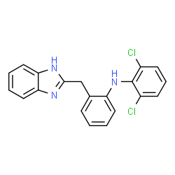 ChemSpider 2D Image | N-[2-(1H-Benzimidazol-2-ylmethyl)phenyl]-2,6-dichloroaniline | C20H15Cl2N3
