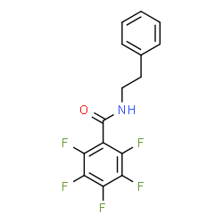 ChemSpider 2D Image | 2,3,4,5,6-Pentafluoro-N-(2-phenylethyl)benzamide | C15H10F5NO