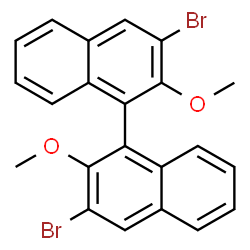 ChemSpider 2D Image | 3,3'-Dibromo-2,2'-dimethoxy-1,1'-binaphthalene | C22H16Br2O2