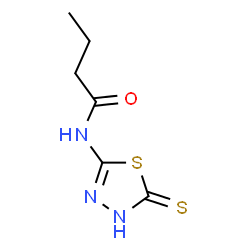 ChemSpider 2D Image | N-(5-Thioxo-4,5-dihydro-1,3,4-thiadiazol-2-yl)butanamide | C6H9N3OS2