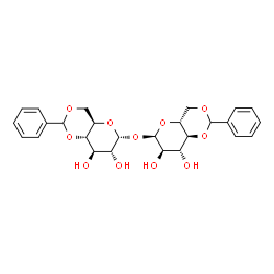 ChemSpider 2D Image | 4,6-O-Benzylidene-alpha-D-glucopyranosyl 4,6-O-benzylidene-alpha-D-glucopyranoside | C26H30O11