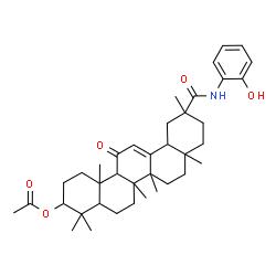 ChemSpider 2D Image | 29-[(2-Hydroxyphenyl)amino]-11,29-dioxoolean-12-en-3-yl acetate | C38H53NO5