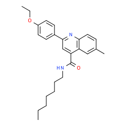 ChemSpider 2D Image | 2-(4-Ethoxyphenyl)-N-heptyl-6-methyl-4-quinolinecarboxamide | C26H32N2O2