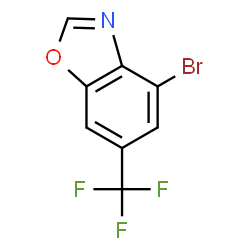 ChemSpider 2D Image | 4-Bromo-6-(trifluoromethyl)-1,3-benzoxazole | C8H3BrF3NO