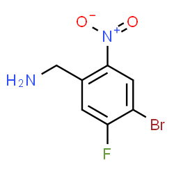 ChemSpider 2D Image | 1-(4-Bromo-5-fluoro-2-nitrophenyl)methanamine | C7H6BrFN2O2