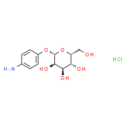 ChemSpider 2D Image | 4-Aminophenyl beta-D-gulopyranoside hydrochloride (1:1) | C12H18ClNO6