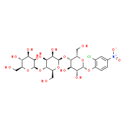 ChemSpider 2D Image | 2-Chloro-4-nitrophenyl beta-L-mannopyranosyl-(1->4)-beta-L-mannopyranosyl-(1->4)-beta-L-idopyranoside | C24H34ClNO18