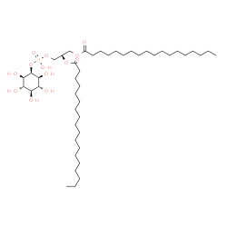 ChemSpider 2D Image | 3-[(Hydroxy{[(1s,2R,3S,4s,5R,6S)-2,3,4,5,6-pentahydroxycyclohexyl]oxy}phosphoryl)oxy]-1,2-propanediyl dioctadecanoate | C45H87O13P