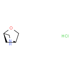 ChemSpider 2D Image | (1R,4S)-2-Oxa-5-azabicyclo[2.2.1]heptane hydrochloride (1:1) | C5H10ClNO