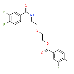 ChemSpider 2D Image | 2-{2-[(3,4-Difluorobenzoyl)amino]ethoxy}ethyl 3,4-difluorobenzoate | C18H15F4NO4