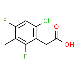 ChemSpider 2D Image | 6-Chloro-2,4-difluoro-3-methylphenylacetic acid | C9H7ClF2O2