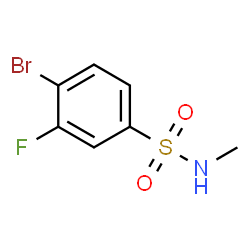 ChemSpider 2D Image | 4-Bromo-3-fluoro-N-methylbenzenesulfonamide | C7H7BrFNO2S