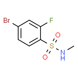 ChemSpider 2D Image | 4-Bromo-2-fluoro-N-methylbenzenesulfonamide | C7H7BrFNO2S