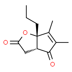 ChemSpider 2D Image | (3aR,6aS)-5,6-Dimethyl-6a-propyl-3a,6a-dihydro-2H-cyclopenta[b]furan-2,4(3H)-dione | C12H16O3