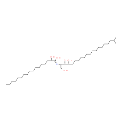 ChemSpider 2D Image | (1Z,2R)-2-Hydroxy-N-[(2S,3S,4R)-1,3,4-trihydroxy-19-methyl-2-icosanyl]heptadecanimidic acid | C38H77NO5