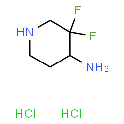 ChemSpider 2D Image | 3,3-Difluoro-4-piperidinamine dihydrochloride | C5H12Cl2F2N2