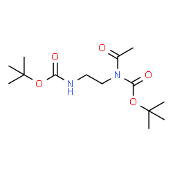 ChemSpider 2D Image | 2-Methyl-2-propanyl acetyl[2-({[(2-methyl-2-propanyl)oxy]carbonyl}amino)ethyl]carbamate | C14H26N2O5
