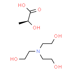 ChemSpider 2D Image | (2S)-2-Hydroxypropanoic acid - 2,2',2''-nitrilotriethanol (1:1) | C9H21NO6