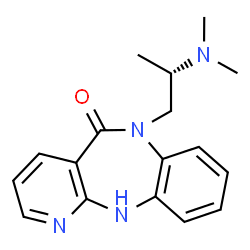 ChemSpider 2D Image | 6-[(2S)-2-(Dimethylamino)propyl]-6,11-dihydro-5H-pyrido[2,3-b][1,5]benzodiazepin-5-one | C17H20N4O