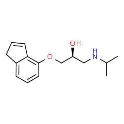 ChemSpider 2D Image | (2S)-1-(1H-Inden-4-yloxy)-3-(isopropylamino)-2-propanol | C15H21NO2