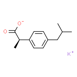 ChemSpider 2D Image | Potassium (2R)-2-(4-isobutylphenyl)propanoate | C13H17KO2