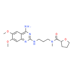 ChemSpider 2D Image | (2R)-N-{3-[(4-Amino-6,7-dimethoxy-2-quinazolinyl)amino]propyl}-N-methyltetrahydro-2-furancarboxamide | C19H27N5O4