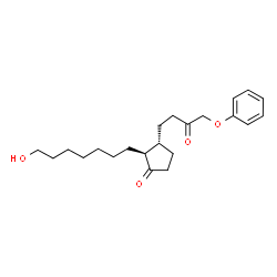 ChemSpider 2D Image | (2S,3S)-2-(7-Hydroxyheptyl)-3-(3-oxo-4-phenoxybutyl)cyclopentanone | C22H32O4