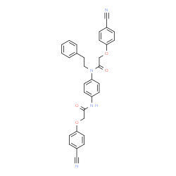 ChemSpider 2D Image | 2-(4-Cyanophenoxy)-N-(4-{[(4-cyanophenoxy)acetyl]amino}phenyl)-N-(2-phenylethyl)acetamide | C32H26N4O4