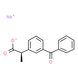 ChemSpider 2D Image | Sodium (2R)-2-(3-benzoylphenyl)propanoate | C16H13NaO3
