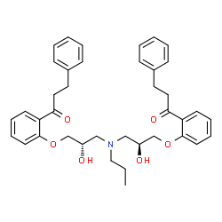 ChemSpider 2D Image | 1,1'-[(Propylimino)bis{[(2S)-2-hydroxy-3,1-propanediyl]oxy-2,1-phenylene}]bis(3-phenyl-1-propanone) | C39H45NO6