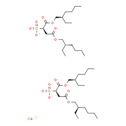 ChemSpider 2D Image | Calcium (2R)-1,4-bis{[(2R)-2-ethylhexyl]oxy}-1,4-dioxo-2-butanesulfonate (2R)-1-{[(2R)-2-ethylhexyl]oxy}-4-{[(2S)-2-ethylhexyl]oxy}-1,4-dioxo-2-butanesulfonate (1:1:1) | C40H74CaO14S2