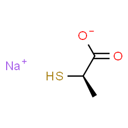 ChemSpider 2D Image | Sodium (2R)-2-sulfanylpropanoate | C3H5NaO2S