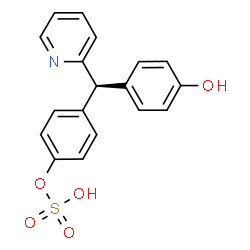 ChemSpider 2D Image | 4-[(S)-(4-Hydroxyphenyl)(2-pyridinyl)methyl]phenyl hydrogen sulfate | C18H15NO5S