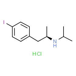 ChemSpider 2D Image | (2R)-1-(4-Iodophenyl)-N-isopropyl-2-propanamine hydrochloride (1:1) | C12H19ClIN