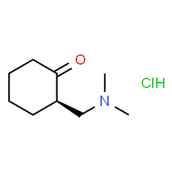 ChemSpider 2D Image | (2R)-2-[(Dimethylamino)methyl]cyclohexanone hydrochloride (1:1) | C9H18ClNO