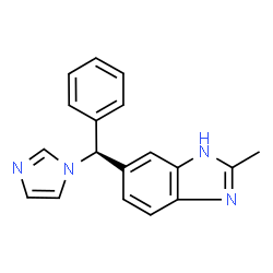 ChemSpider 2D Image | 6-[(S)-1H-Imidazol-1-yl(phenyl)methyl]-2-methyl-1H-benzimidazole | C18H16N4
