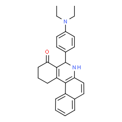 ChemSpider 2D Image | 5-[4-(Diethylamino)phenyl]-2,3,5,6-tetrahydrobenzo[a]phenanthridin-4(1H)-one | C27H28N2O