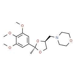 ChemSpider 2D Image | 4-{[(2R,4S)-2-Methyl-2-(3,4,5-trimethoxyphenyl)-1,3-dioxolan-4-yl]methyl}morpholine | C18H27NO6