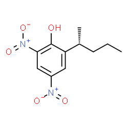 ChemSpider 2D Image | 2,4-Dinitro-6-[(2R)-2-pentanyl]phenol | C11H14N2O5