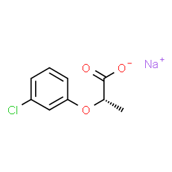 ChemSpider 2D Image | Sodium (2S)-2-(3-chlorophenoxy)propanoate | C9H8ClNaO3