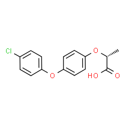 ChemSpider 2D Image | (2R)-2-[4-(4-Chlorophenoxy)phenoxy]propanoic acid | C15H13ClO4