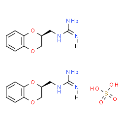 ChemSpider 2D Image | 1-[(2S)-2,3-Dihydro-1,4-benzodioxin-2-ylmethyl]guanidine sulfate (2:1) | C20H28N6O8S