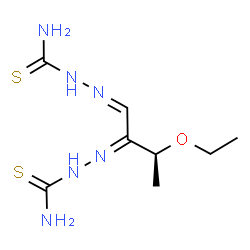 ChemSpider 2D Image | 2,2'-[(3R)-3-Ethoxy-1,2-butanediylidene]dihydrazinecarbothioamide | C8H16N6OS2