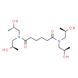 ChemSpider 2D Image | N,N,N'-Tris[(2R)-2-hydroxypropyl]-N'-[(2S)-2-hydroxypropyl]hexanediamide | C18H36N2O6
