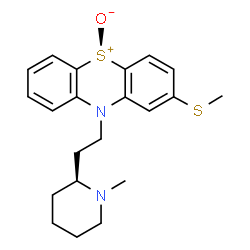 ChemSpider 2D Image | 10-{2-[(2S)-1-Methyl-2-piperidinyl]ethyl}-2-(methylsulfanyl)-10H-phenothiazin-5-ium-5-olate | C21H26N2OS2