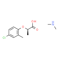 ChemSpider 2D Image | (2S)-2-(4-Chloro-2-methylphenoxy)propanoic acid - N-methylmethanamine (1:1) | C12H18ClNO3