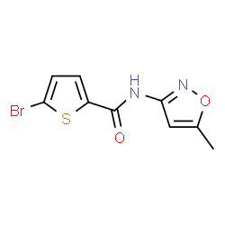 ChemSpider 2D Image | 5-Bromo-N-(5-methyl-1,2-oxazol-3-yl)-2-thiophenecarboxamide | C9H7BrN2O2S