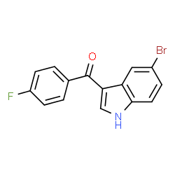 ChemSpider 2D Image | (5-Bromo-1H-indol-3-yl)(4-fluorophenyl)methanone | C15H9BrFNO